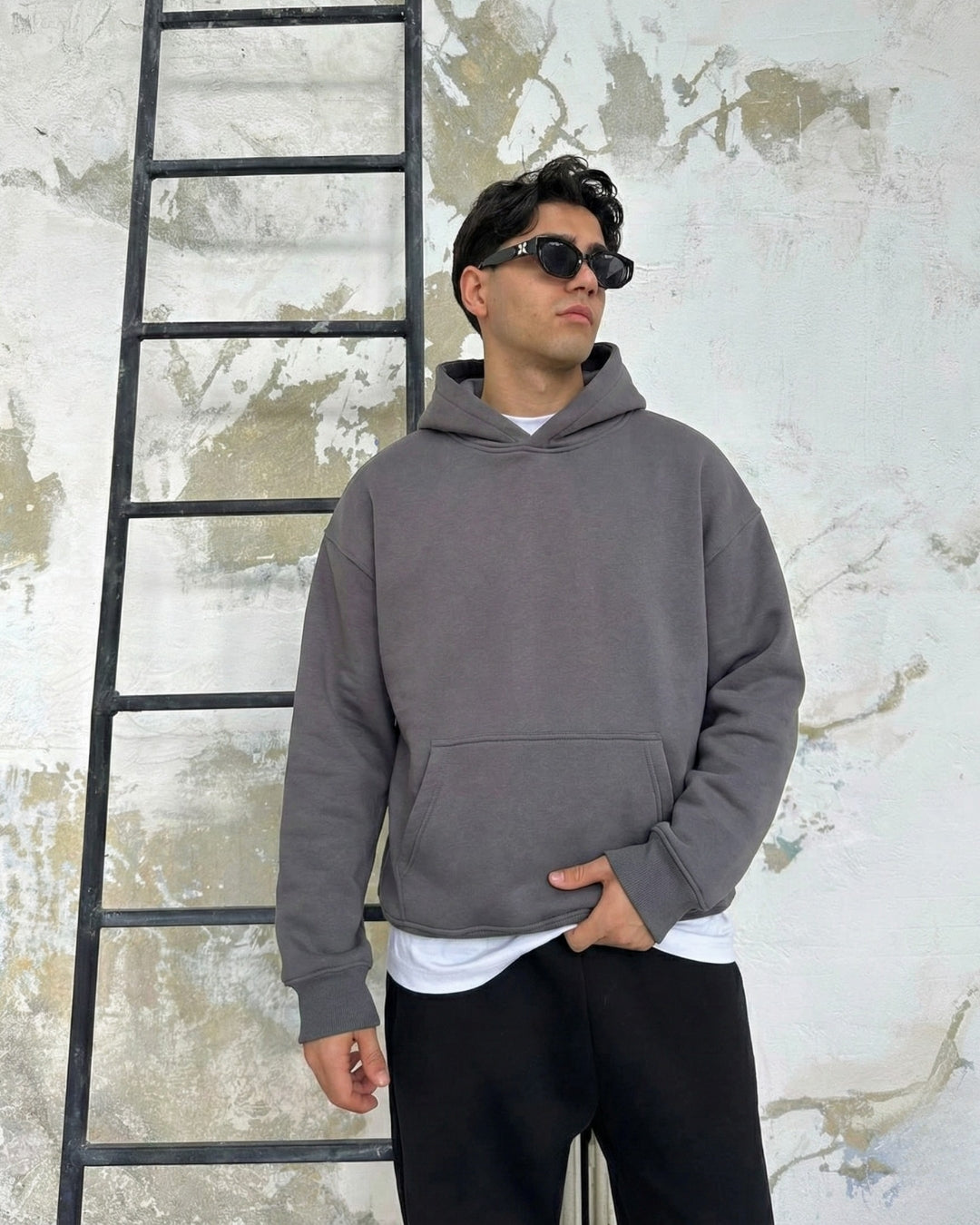 Oversized Smoked Hoodie