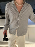 Black Striped Linen Shirt