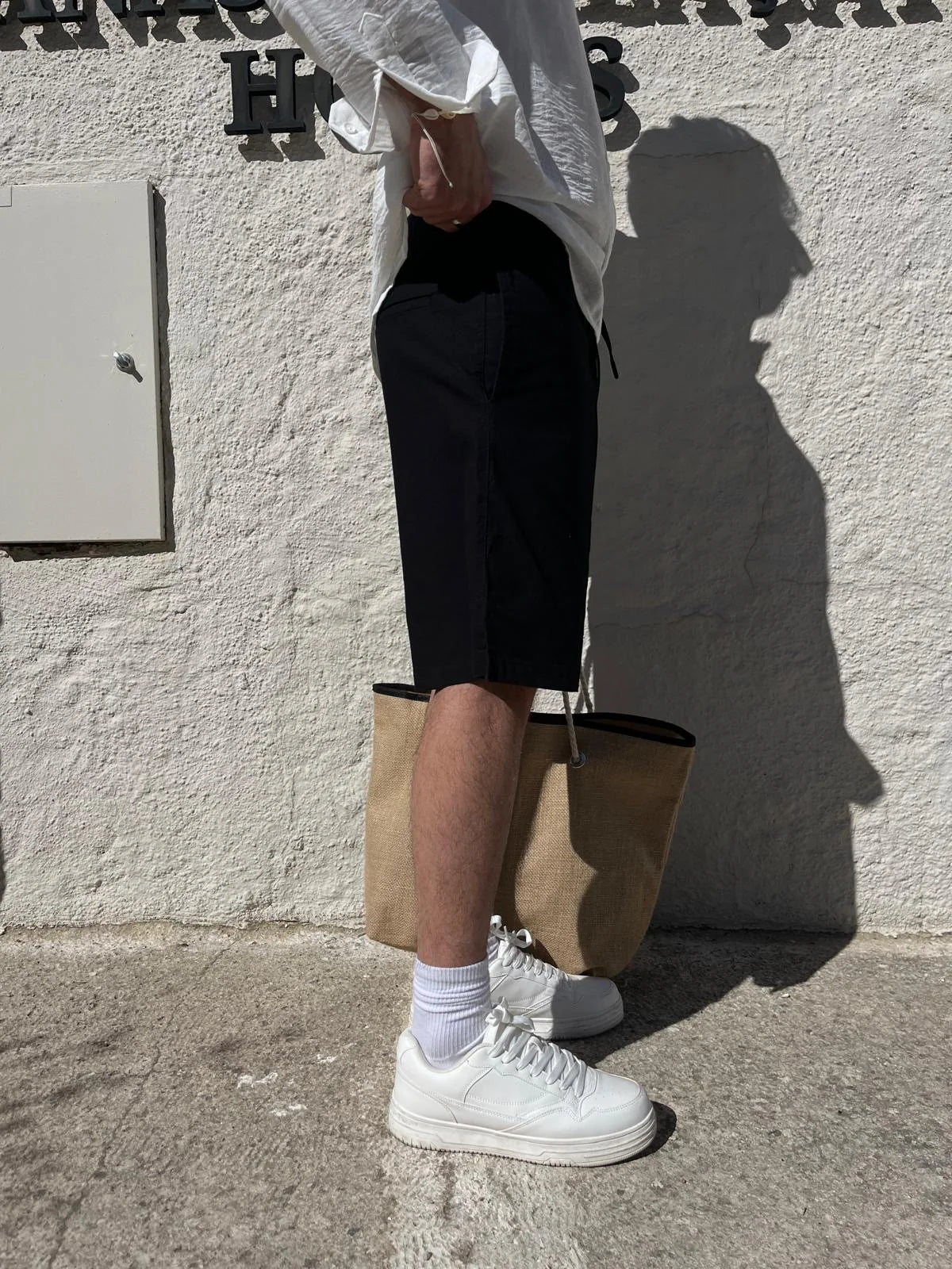Black Linen Shorts