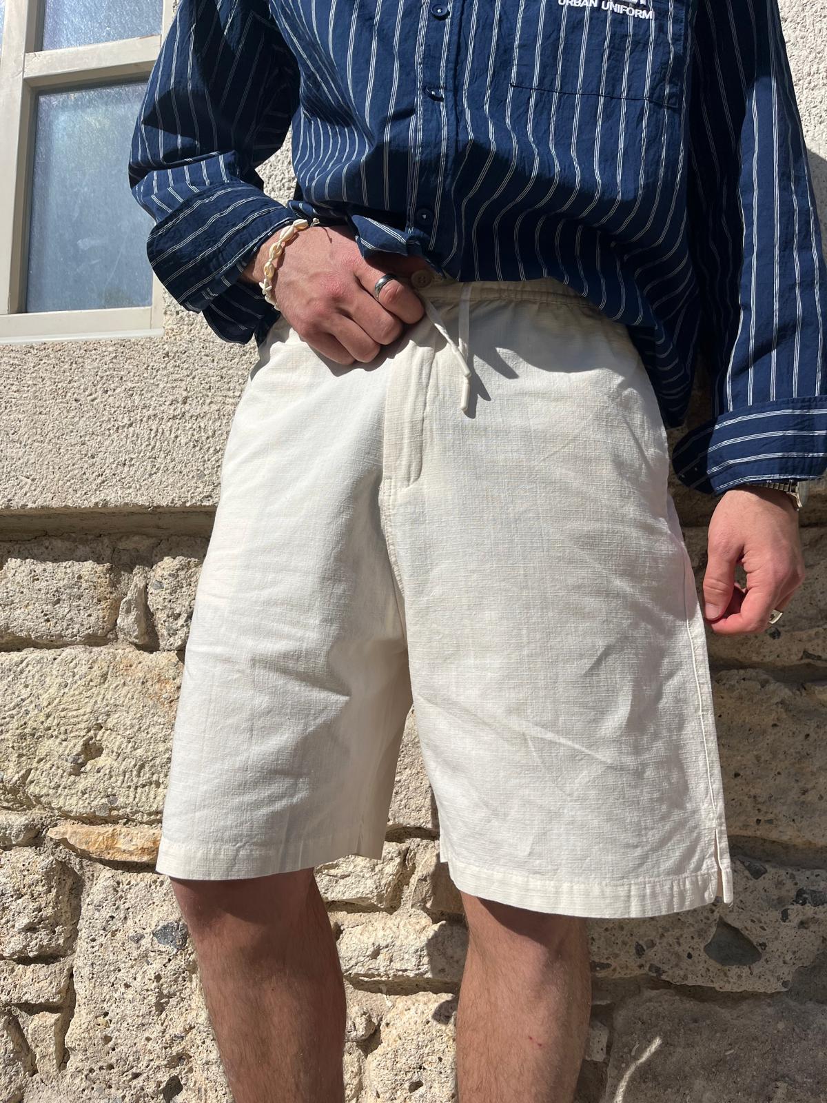Beige Linen Shorts