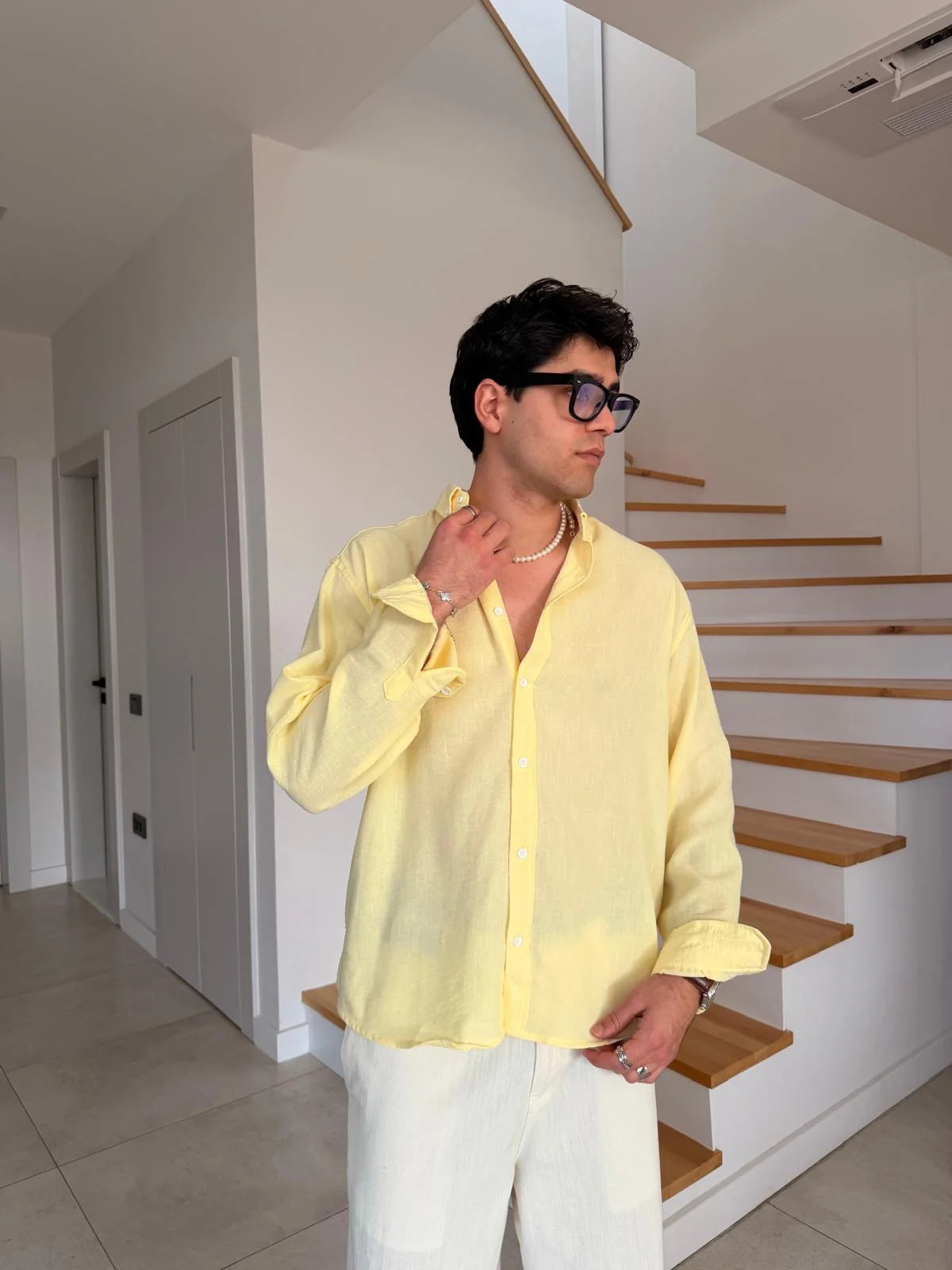 Yellow Linen Shirt