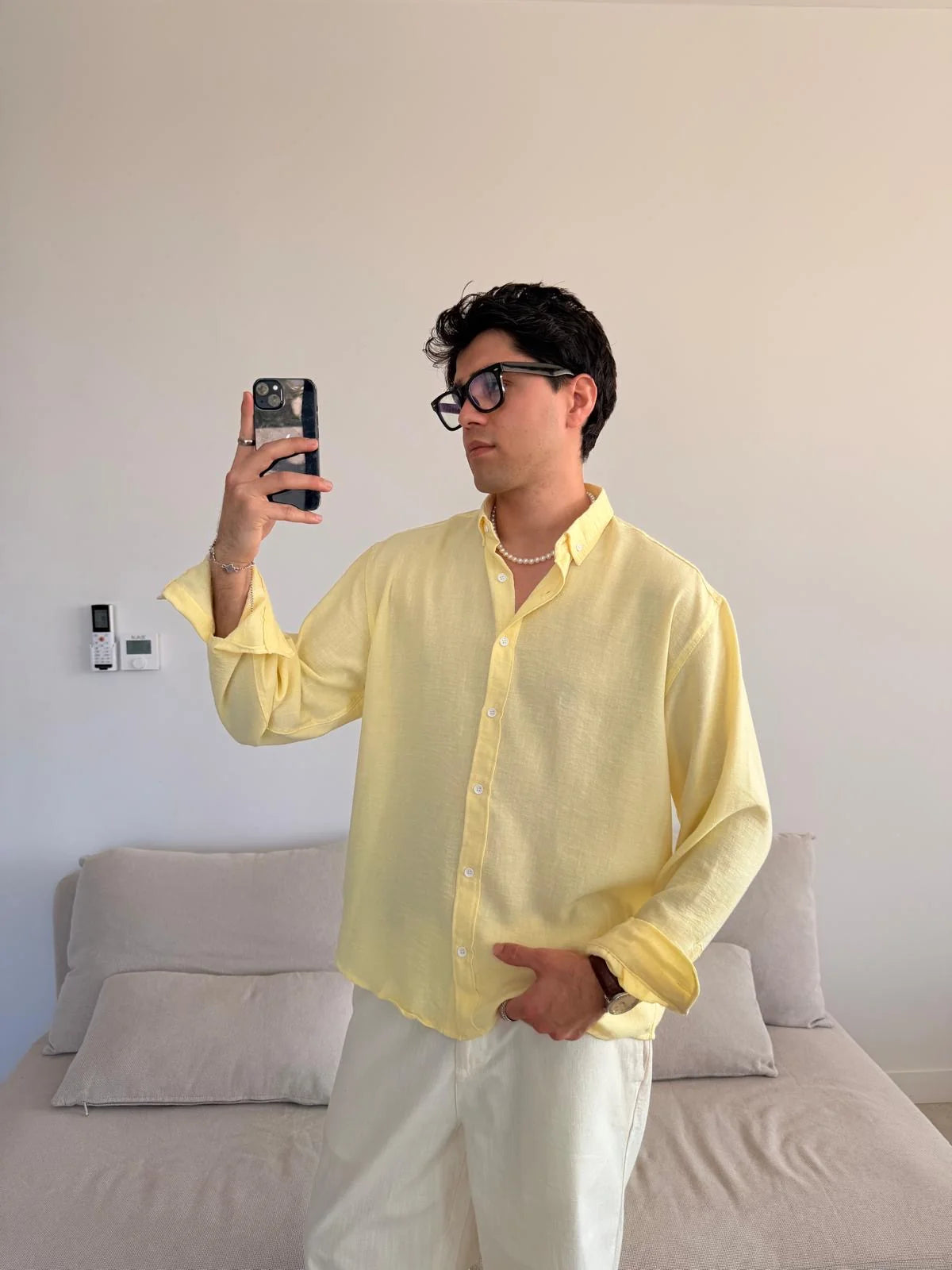 Yellow Linen Shirt