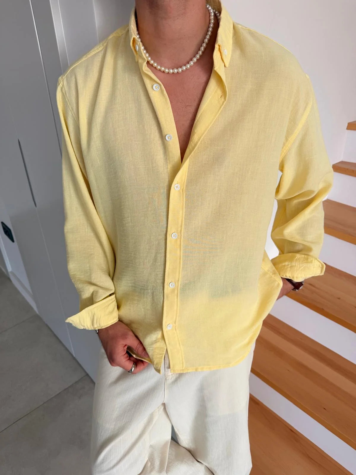Yellow Linen Shirt