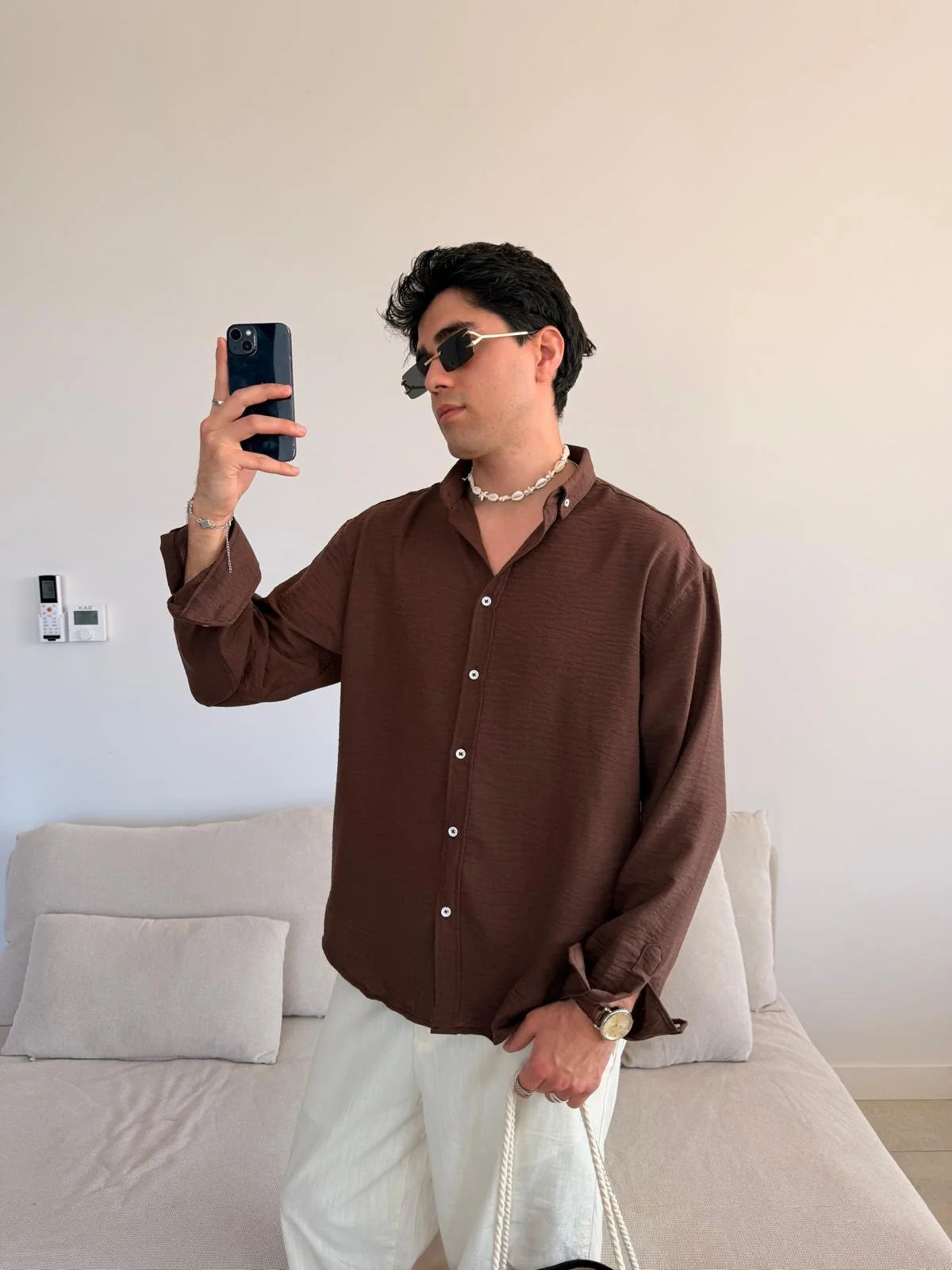 Brown Linen Shirt