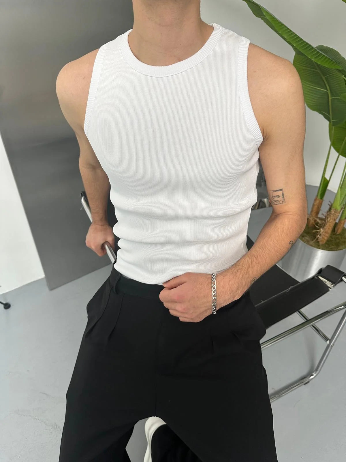 White Basic Tank Top