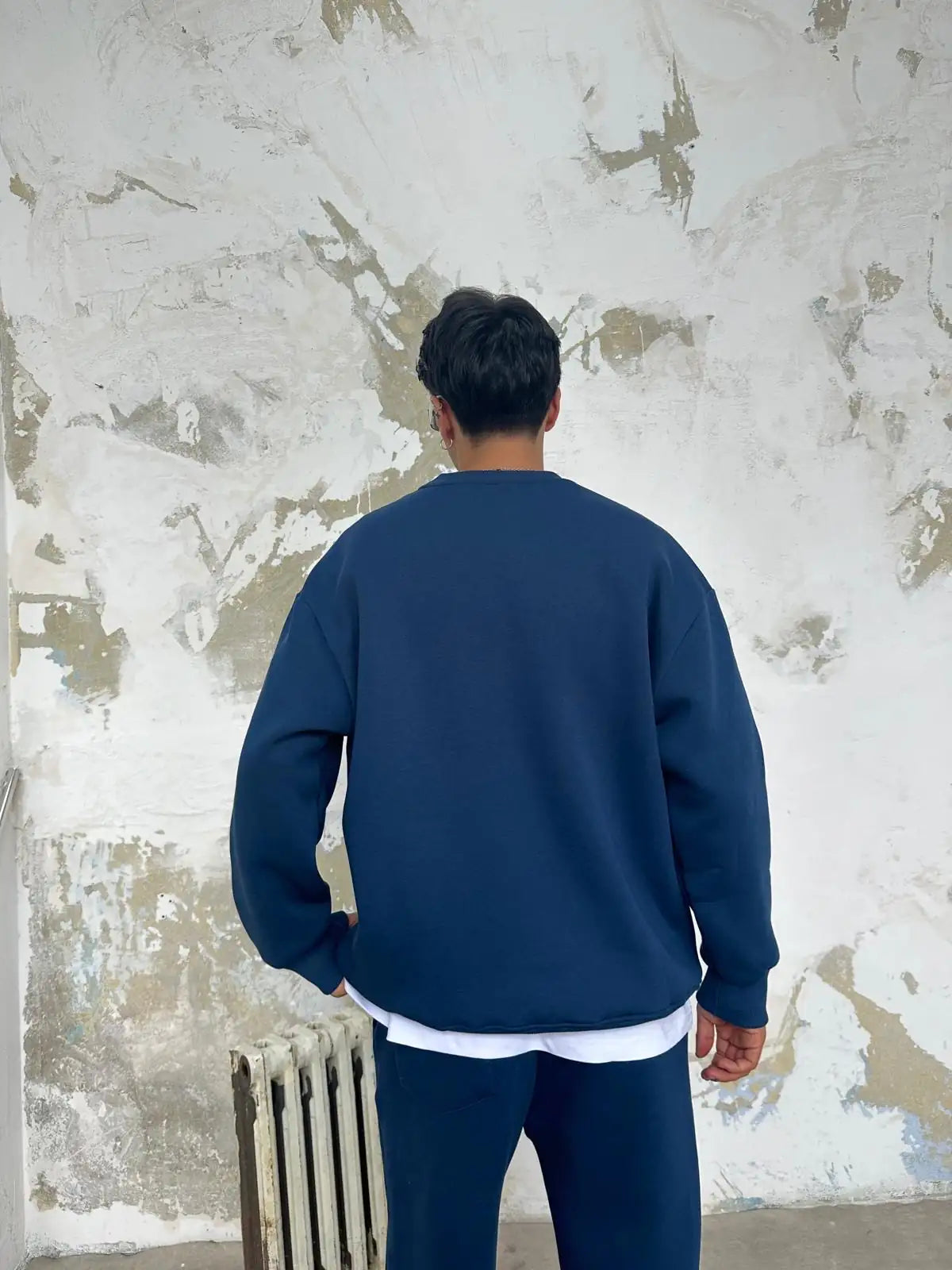 Indigo Oversized Basic Crewneck