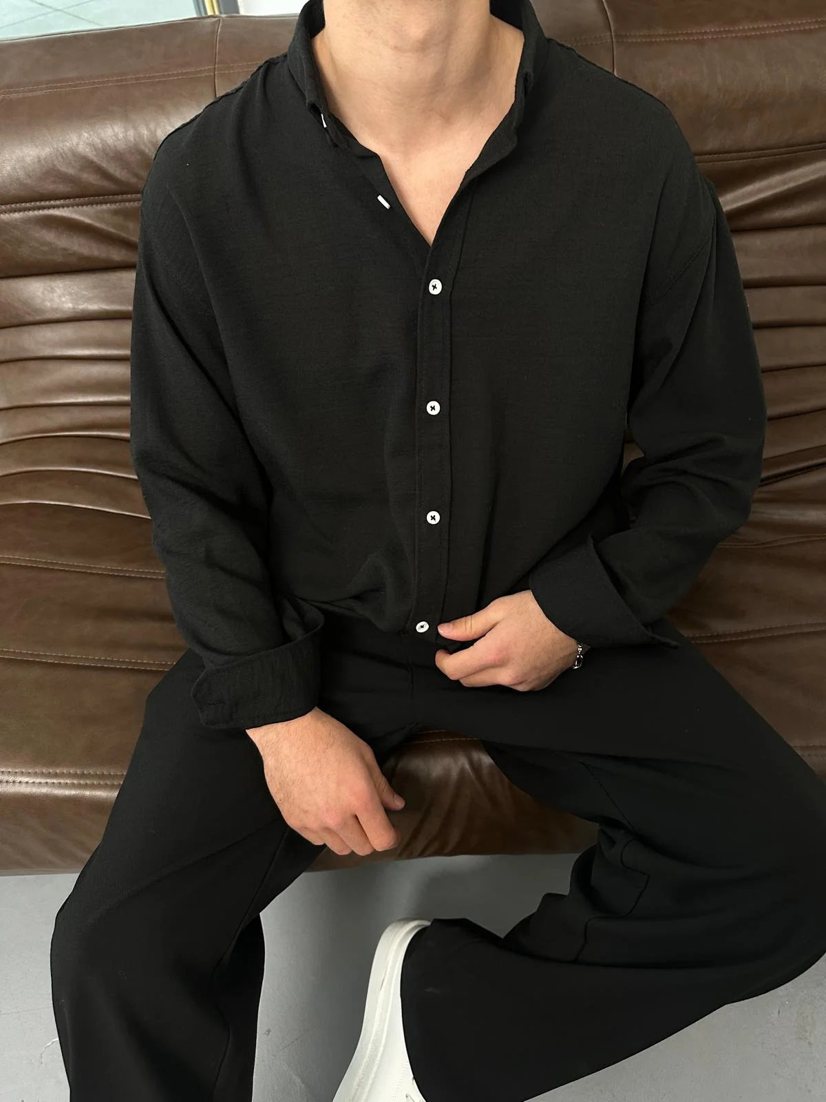 Black Linen Shirt