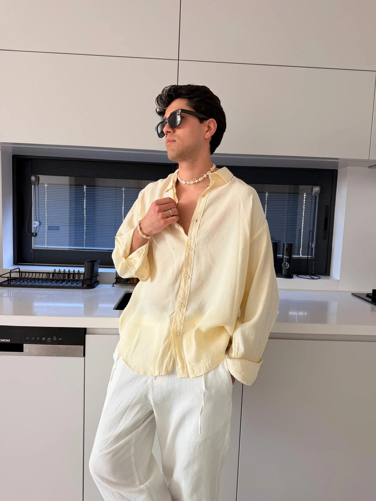 Yellow Linen Shirt