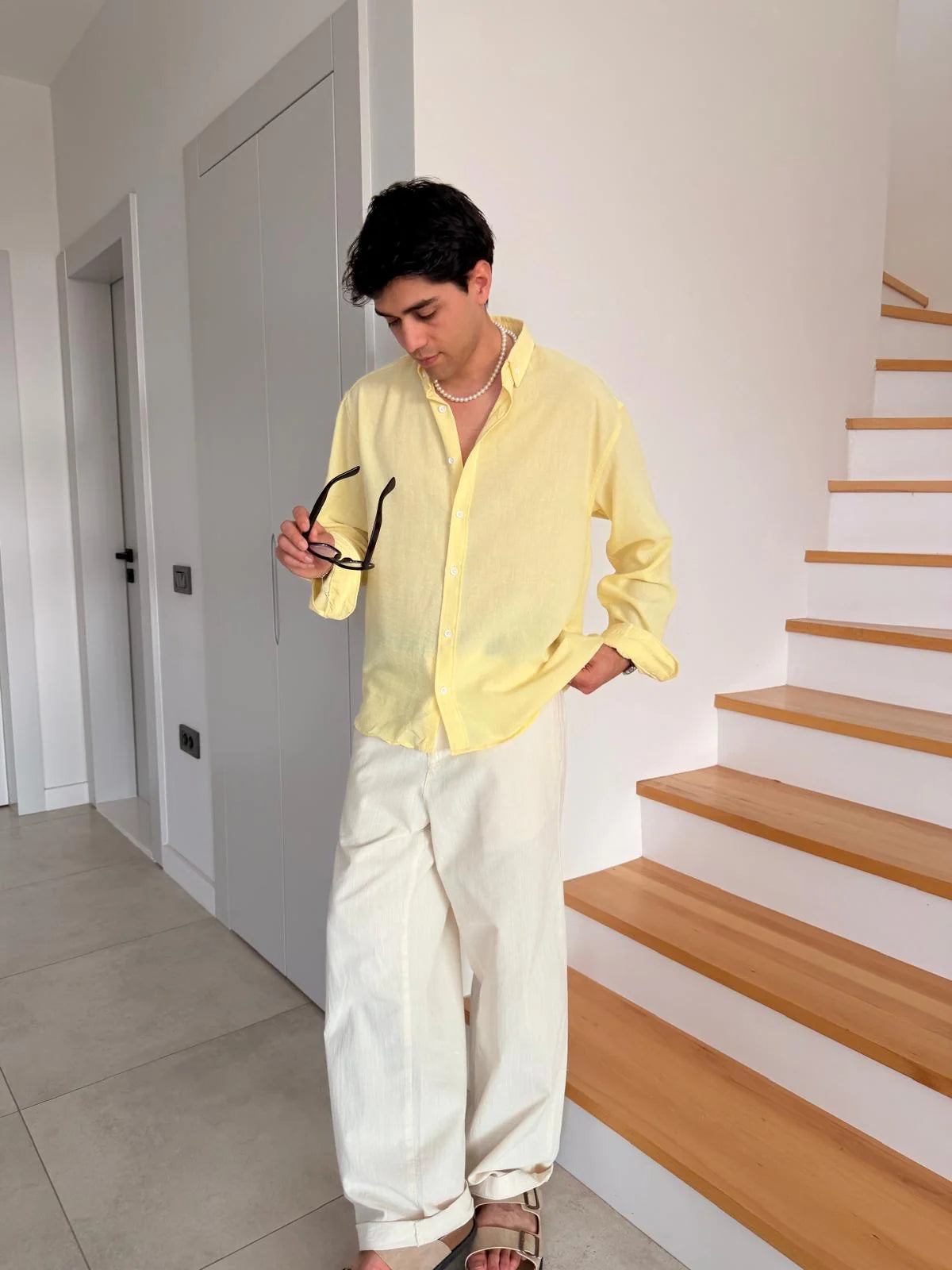 Yellow Linen Shirt