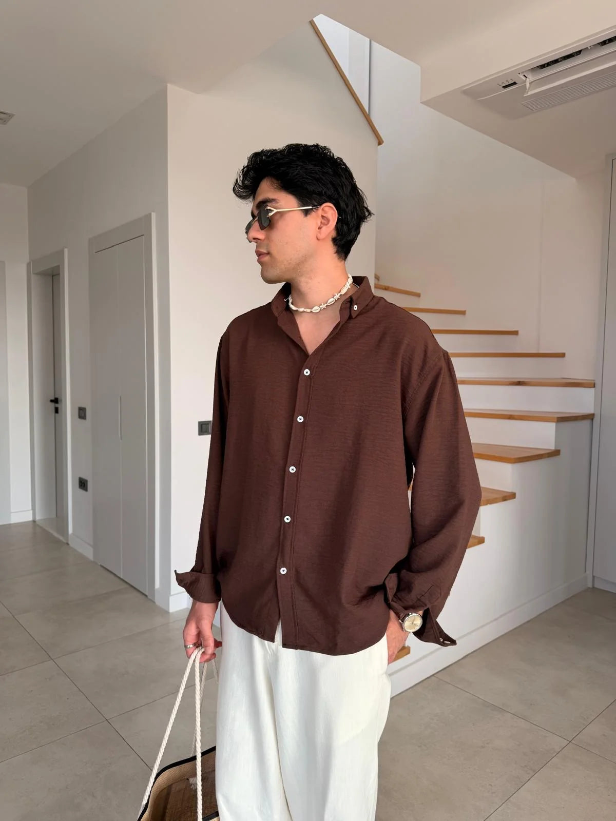 Brown Linen Shirt