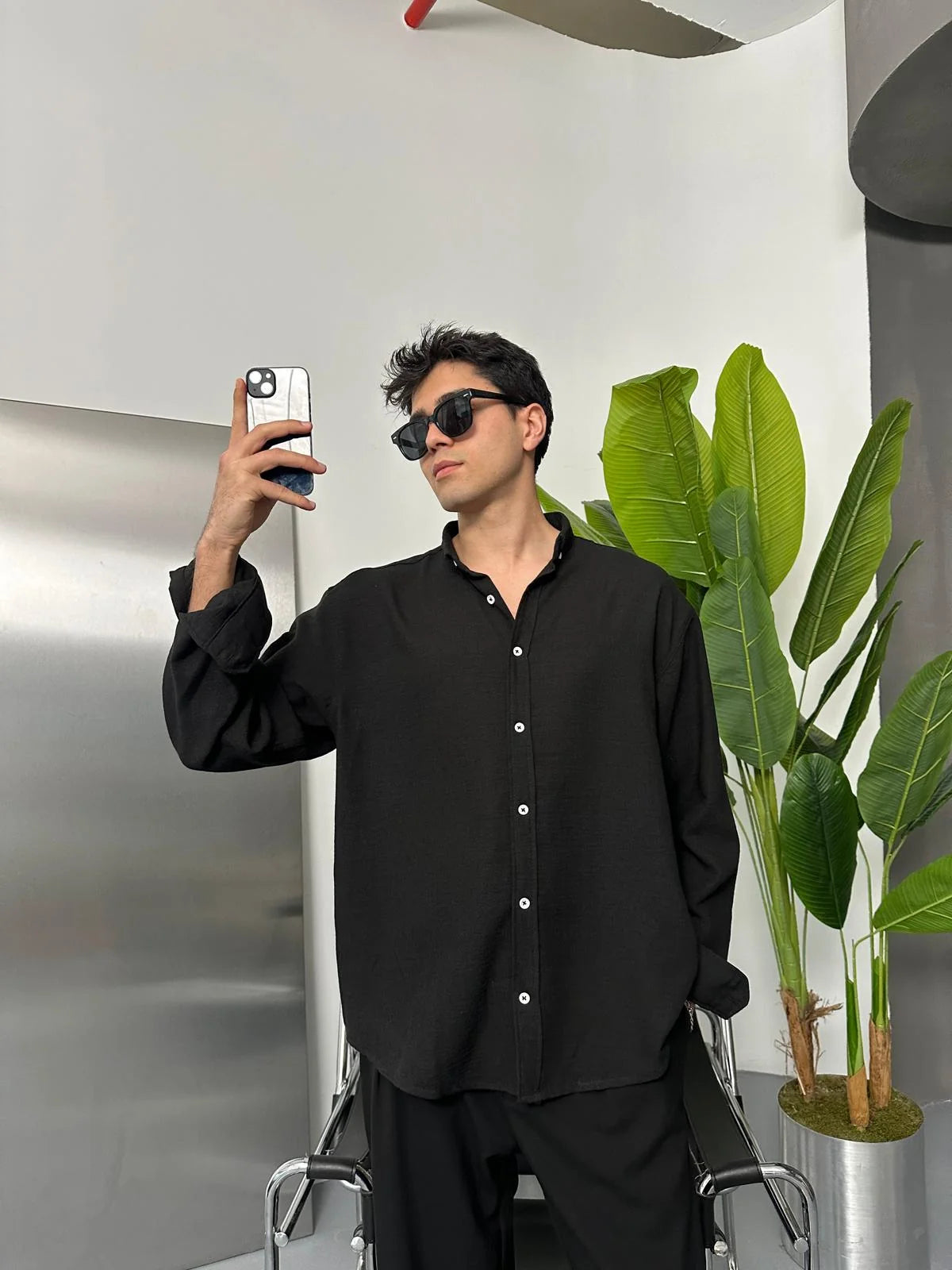 Black Linen Shirt