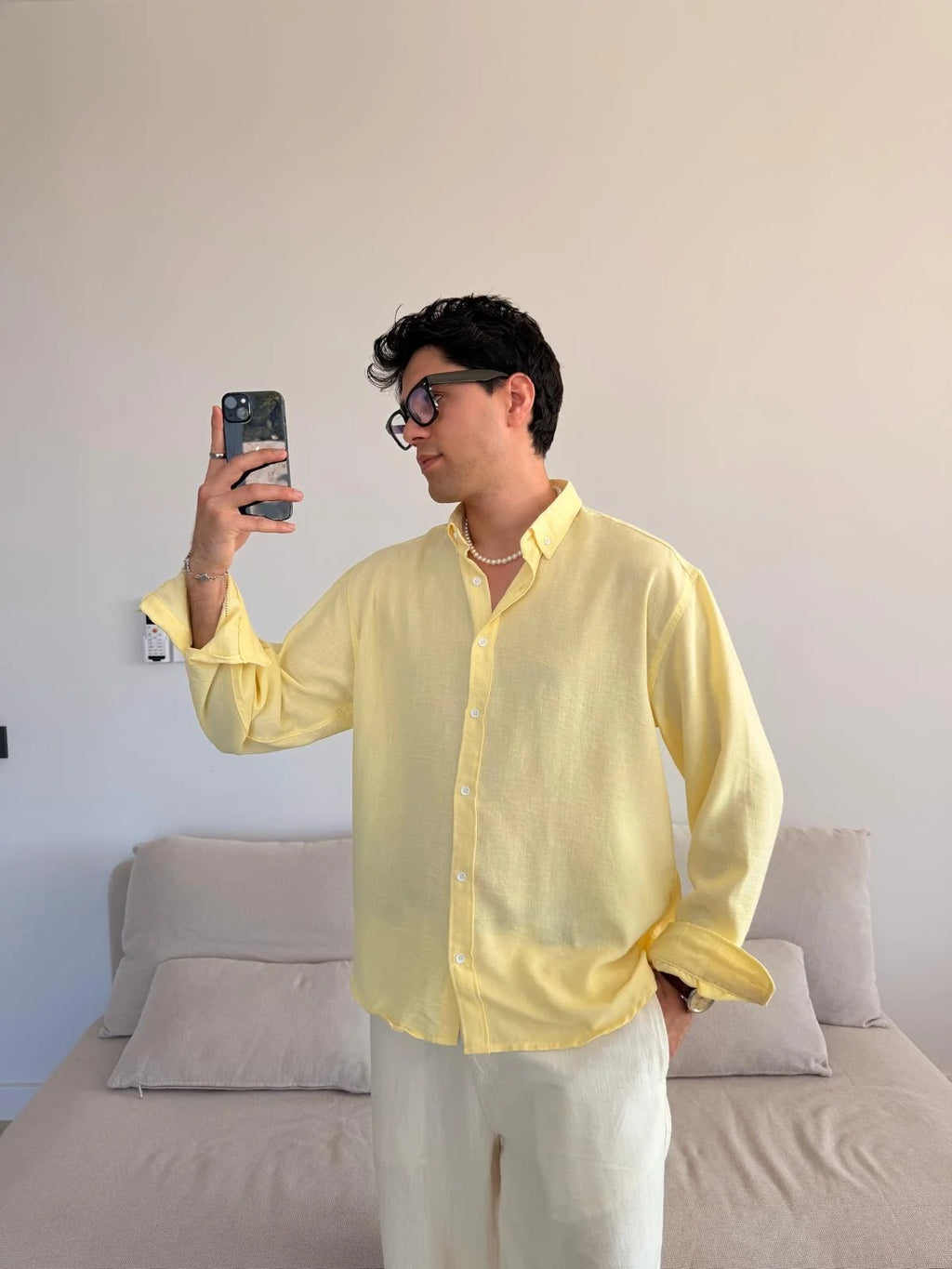 Yellow Linen Shirt