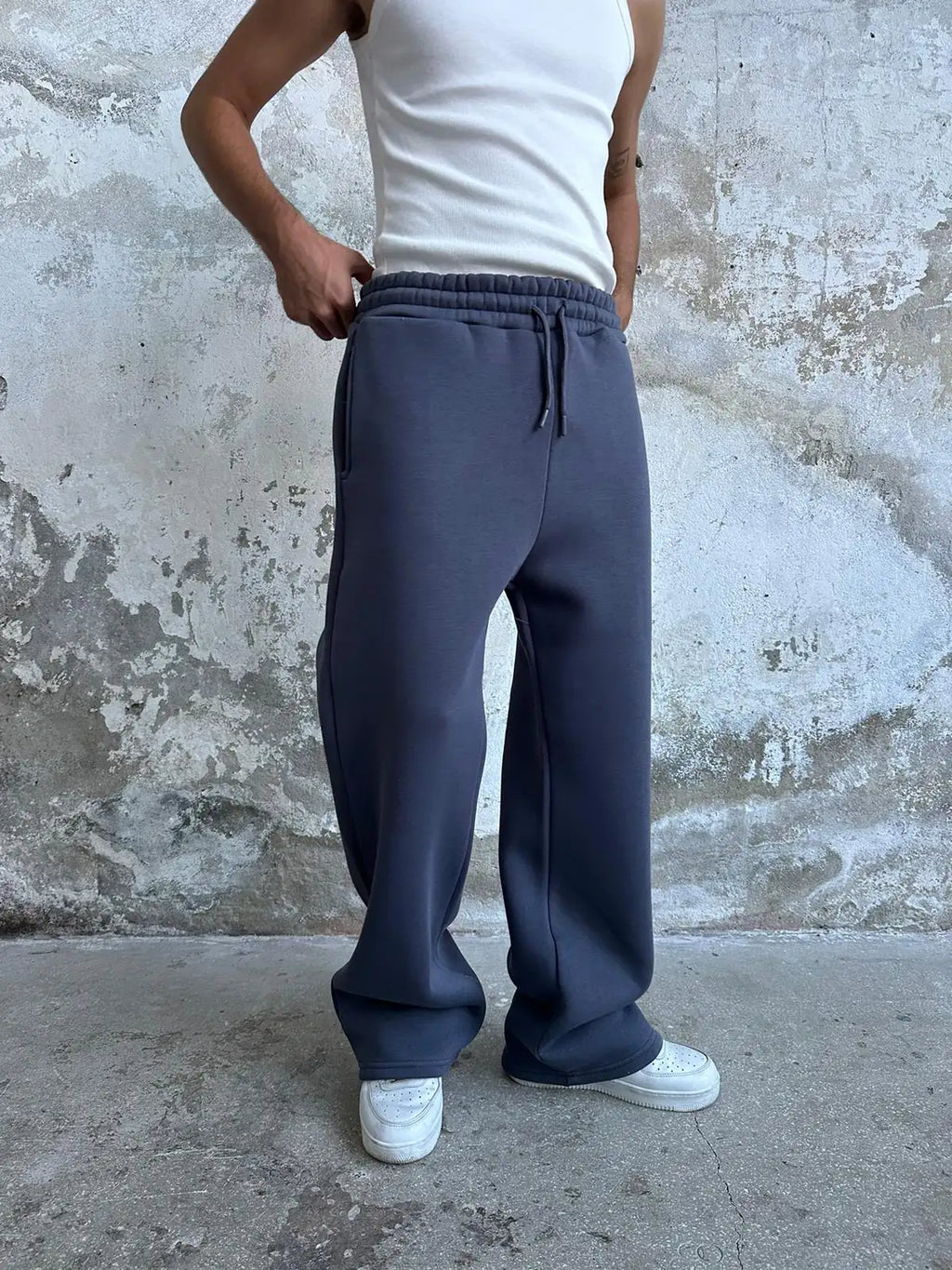 Smoked Oversized Basic Sweatpants
