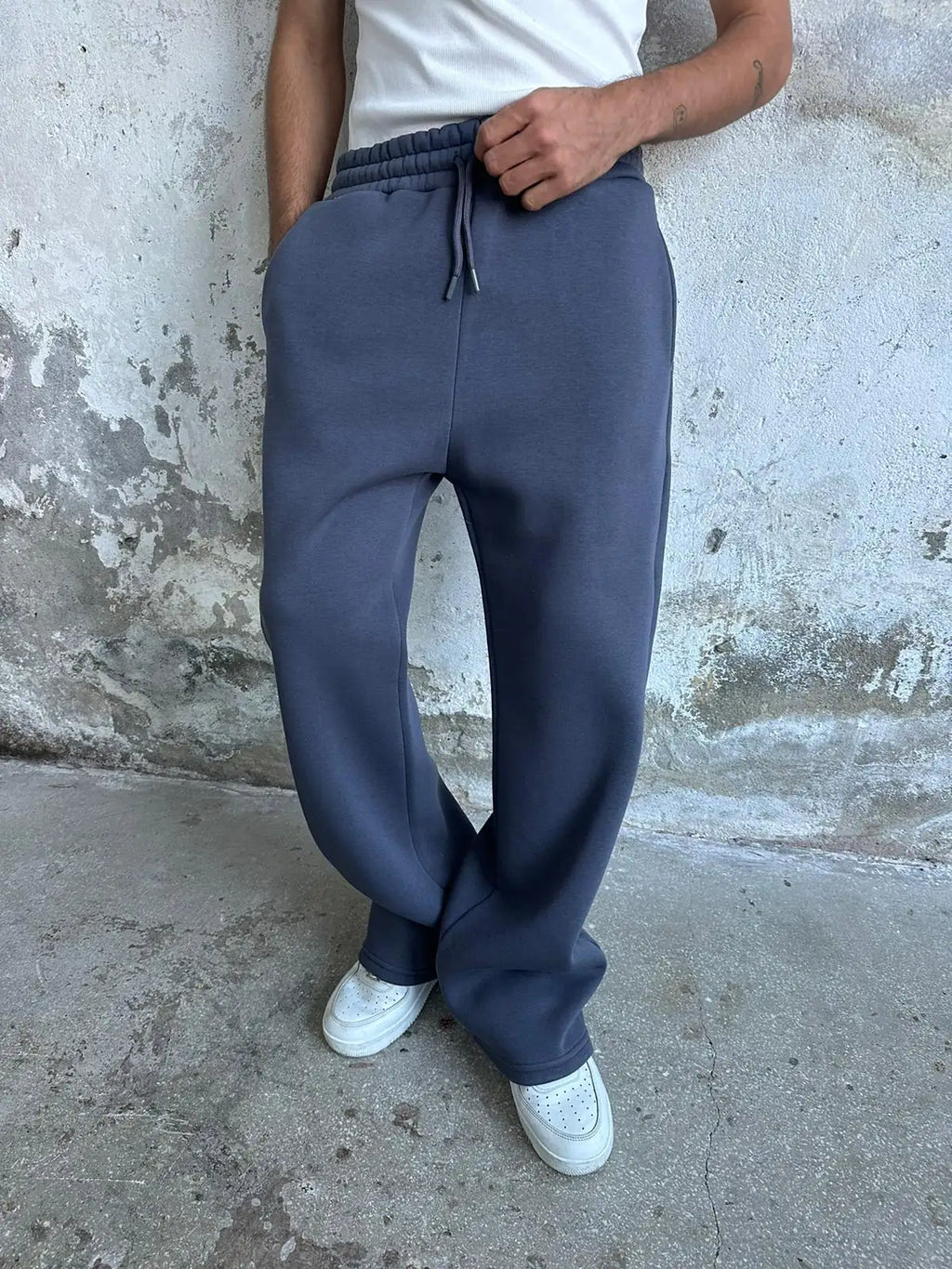Smoked Oversized Basic Sweatpants