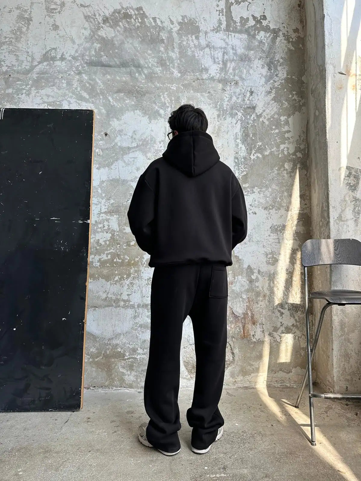 Essential Tracksuit Hoodie/Sweatpants - Black